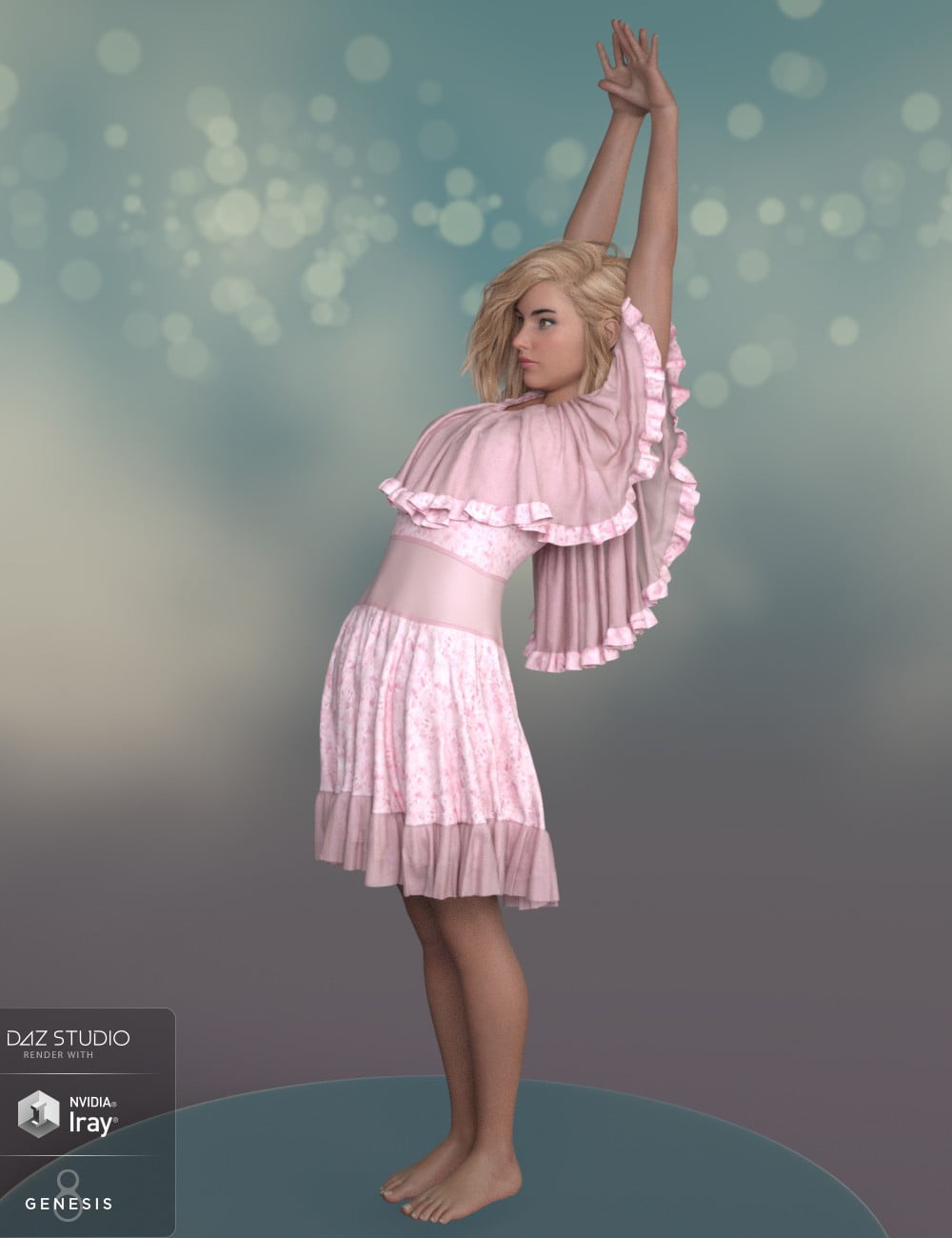 dForce Fiona Dress for Genesis 8 Female(s)