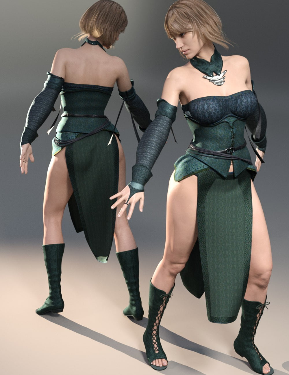 dForce Frey Healer Outfit for Genesis 3 Female(s)