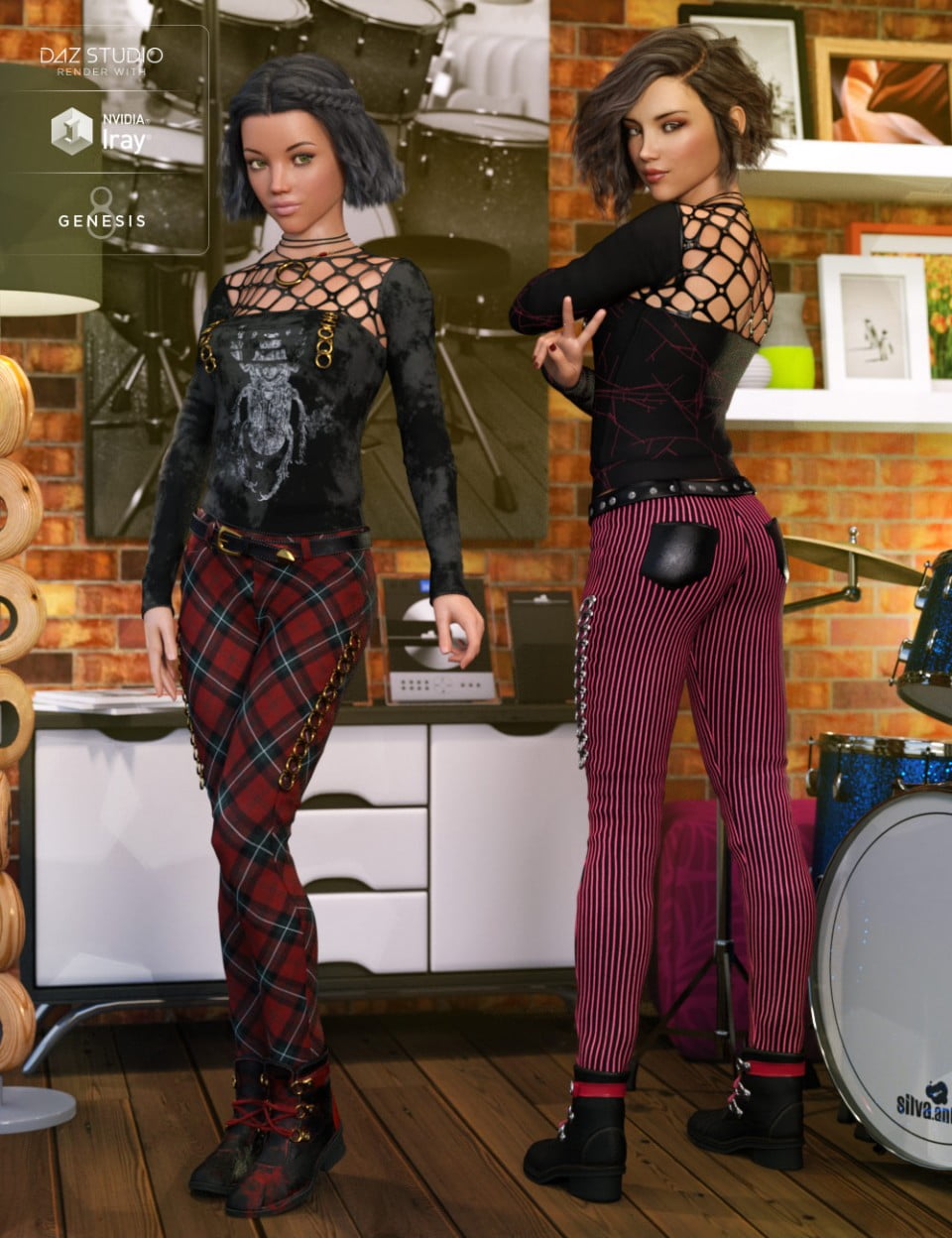 Goth Outfit Textures