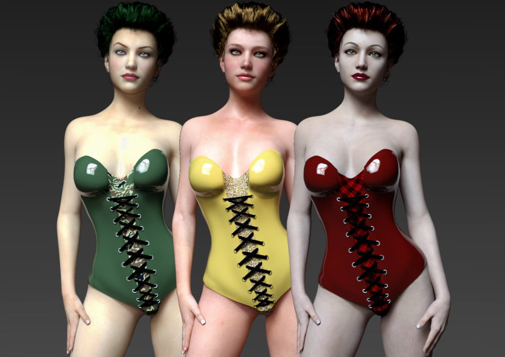 PVC Latex Corset for G3F