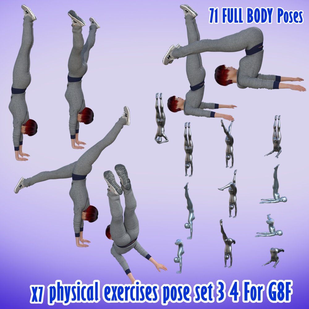 X7 physical exercises poses set 3 4 for G8F