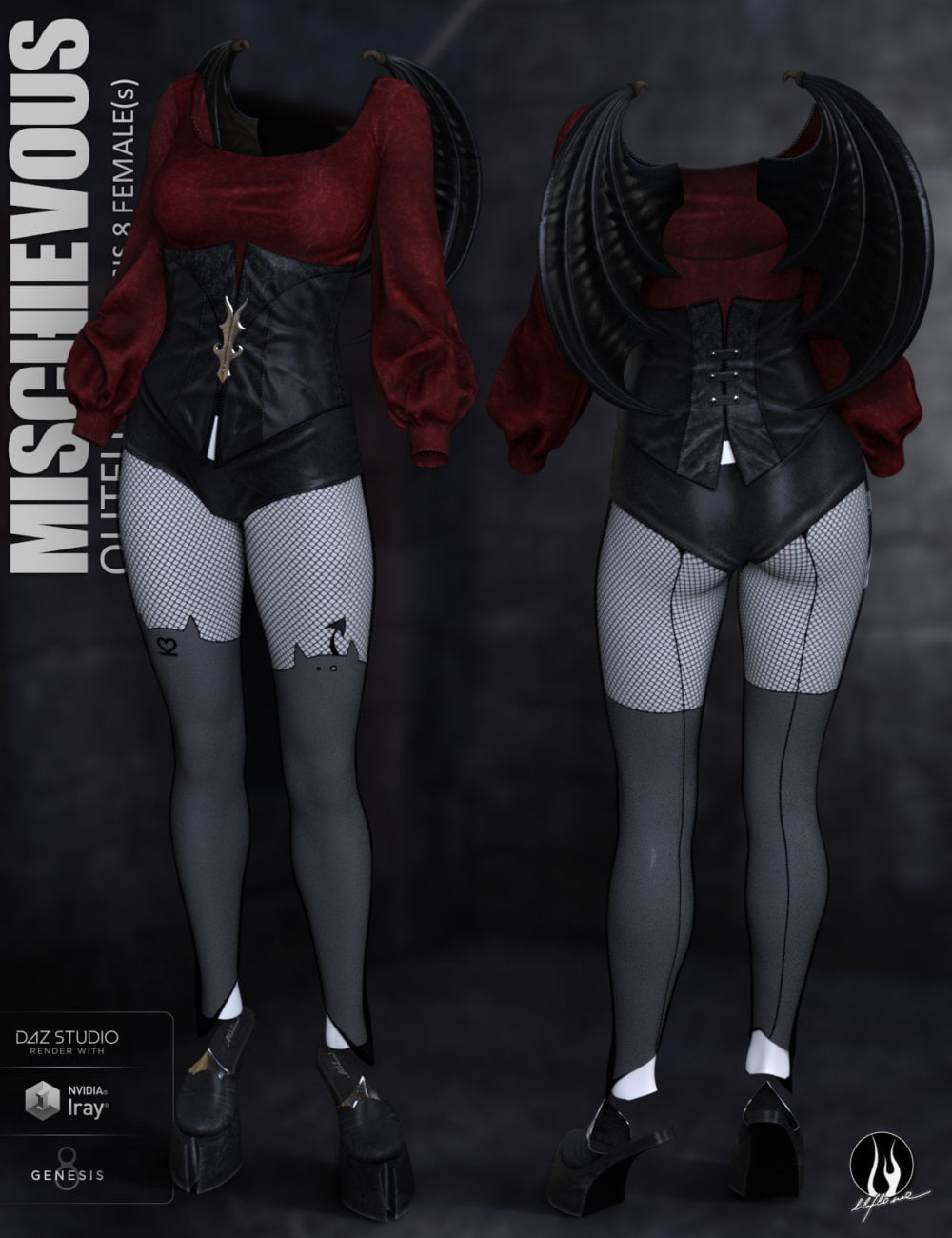 Mischievous Outfit for Genesis 8 Females