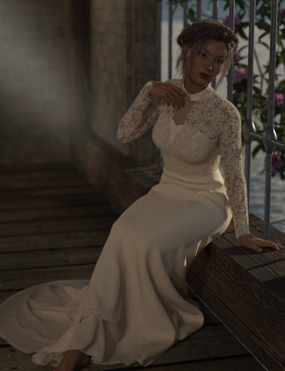 dForce Trumpet Dress for Genesis 3 and Genesis 8 Female(s)