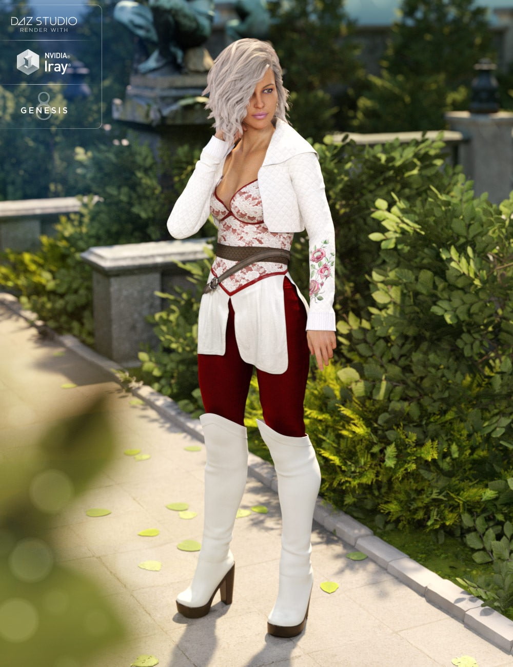 White Fox Outfit Textures
