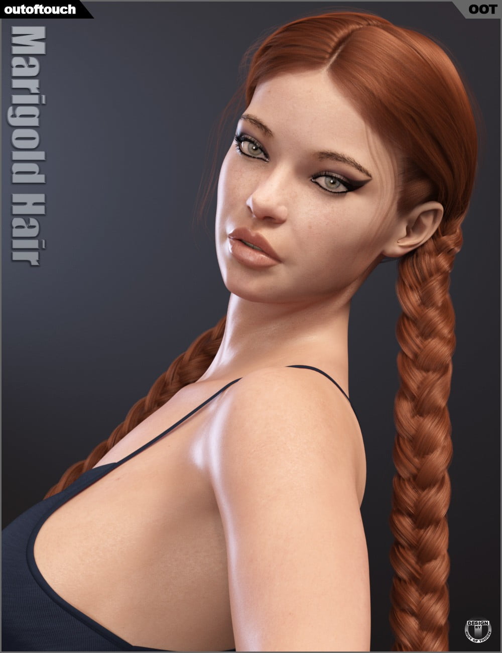 Marigold Hair for Genesis 3 and Genesis 8 Female(s)