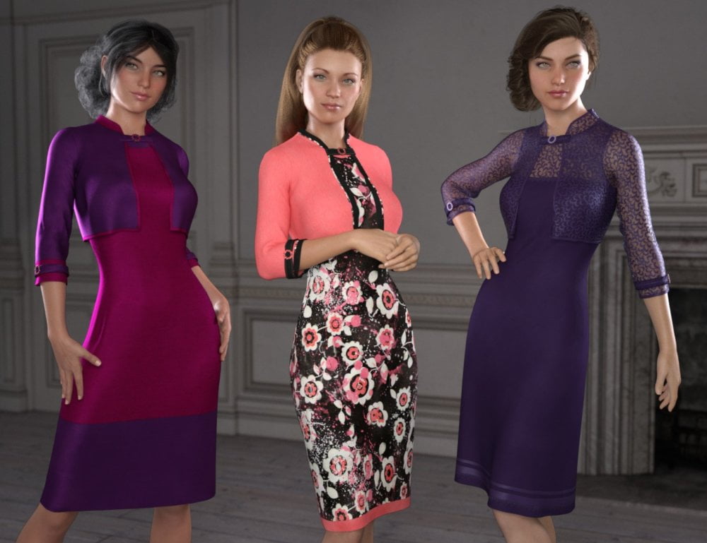 dForce Little Red Dress Texture Add-on