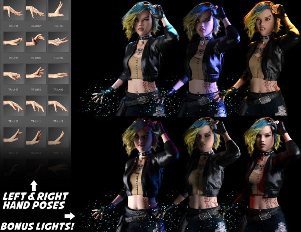 Teen Rebel Poses and Expressions for Genesis 8 Female(s)