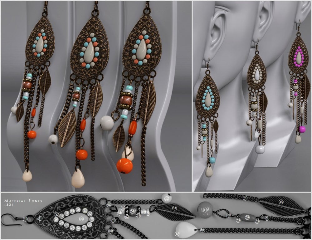 ES Pepper Jewelry for Genesis 3 and 8 Female(s)
