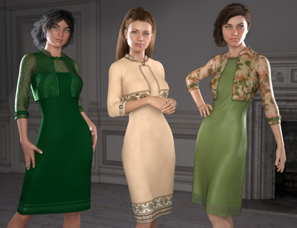 dForce Little Red Dress Texture Add-on