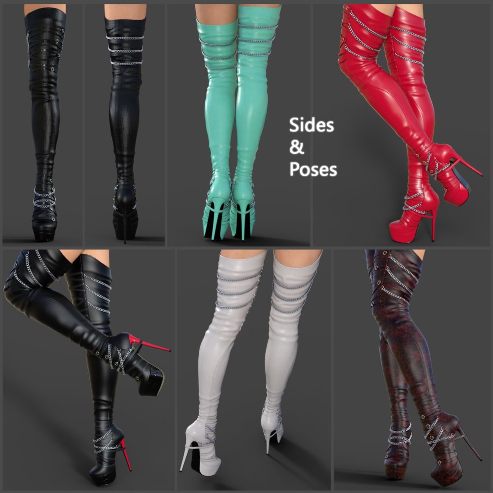 Evelyn High Boots for Genesis 8 Females
