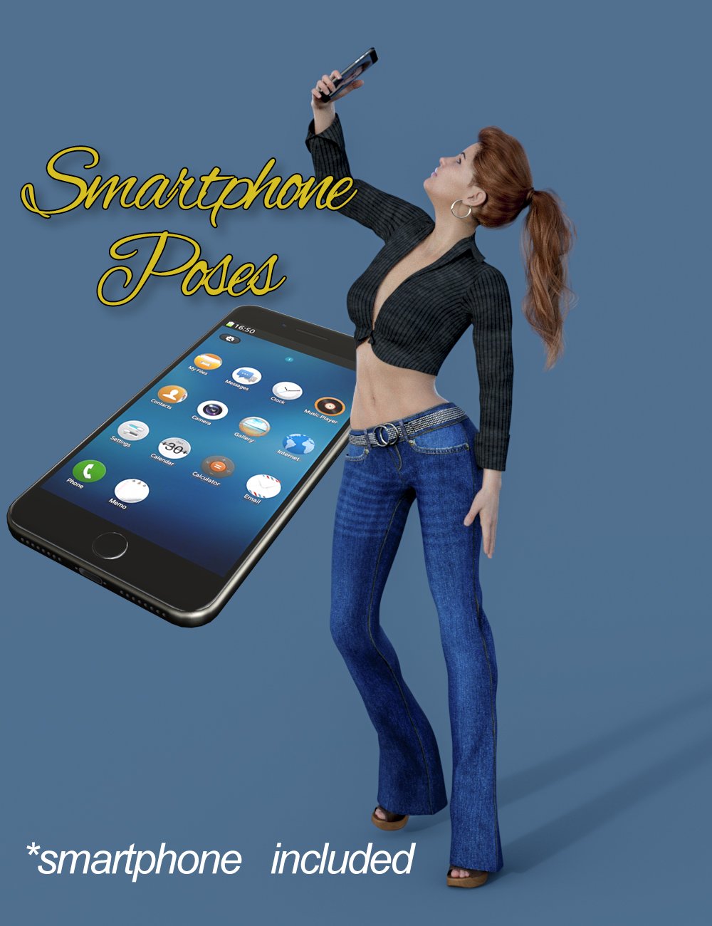 Slide3D Smartphone Poses for Genesis 8Females