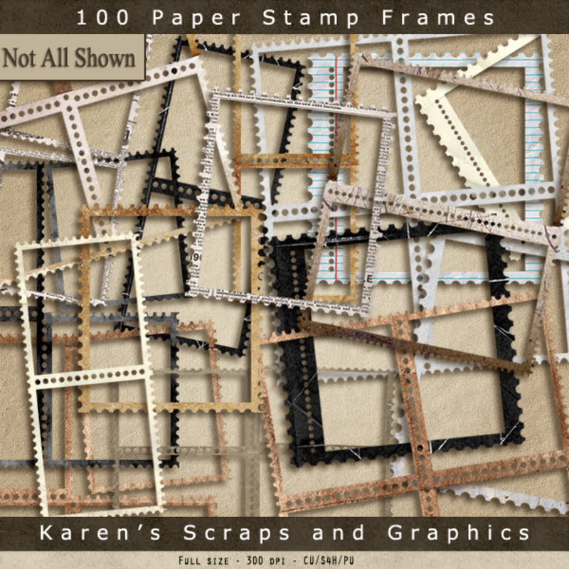 100 STAMP FRAMES – CU/S4H/PU