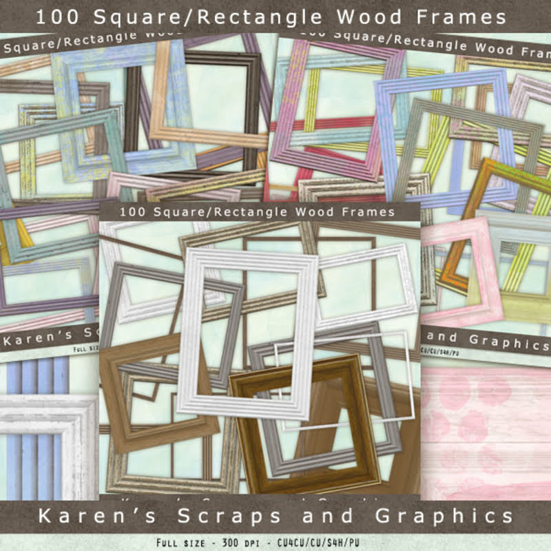 100 SQUARE/RECTANGLE WOOD FRAMES – CU4CU/CU/S4H/PU