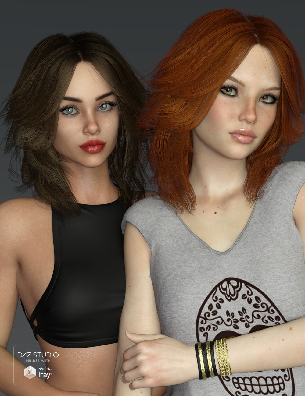 Riona Hair for Genesis 3 and 8 Female(s)
