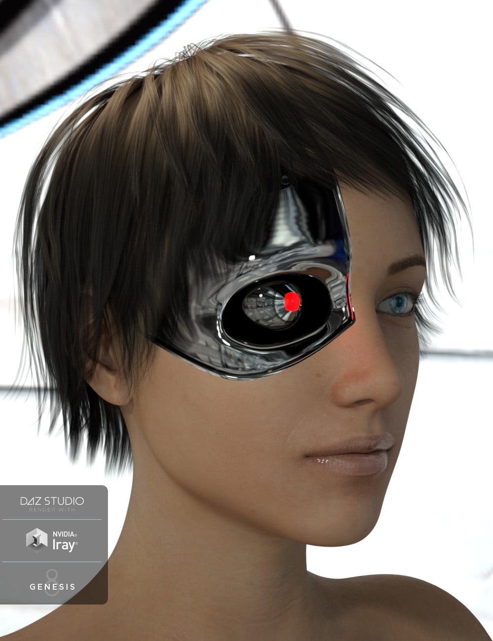 Cybernetic Head for Genesis 8 Female(s)