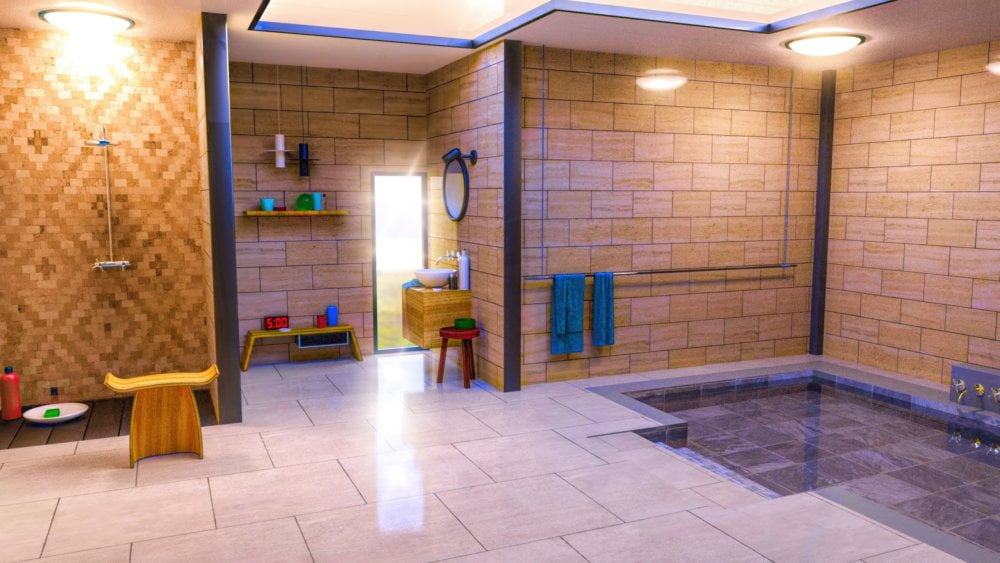 Modern Bath and Morphing Towel for Genesis 8 Female(s)