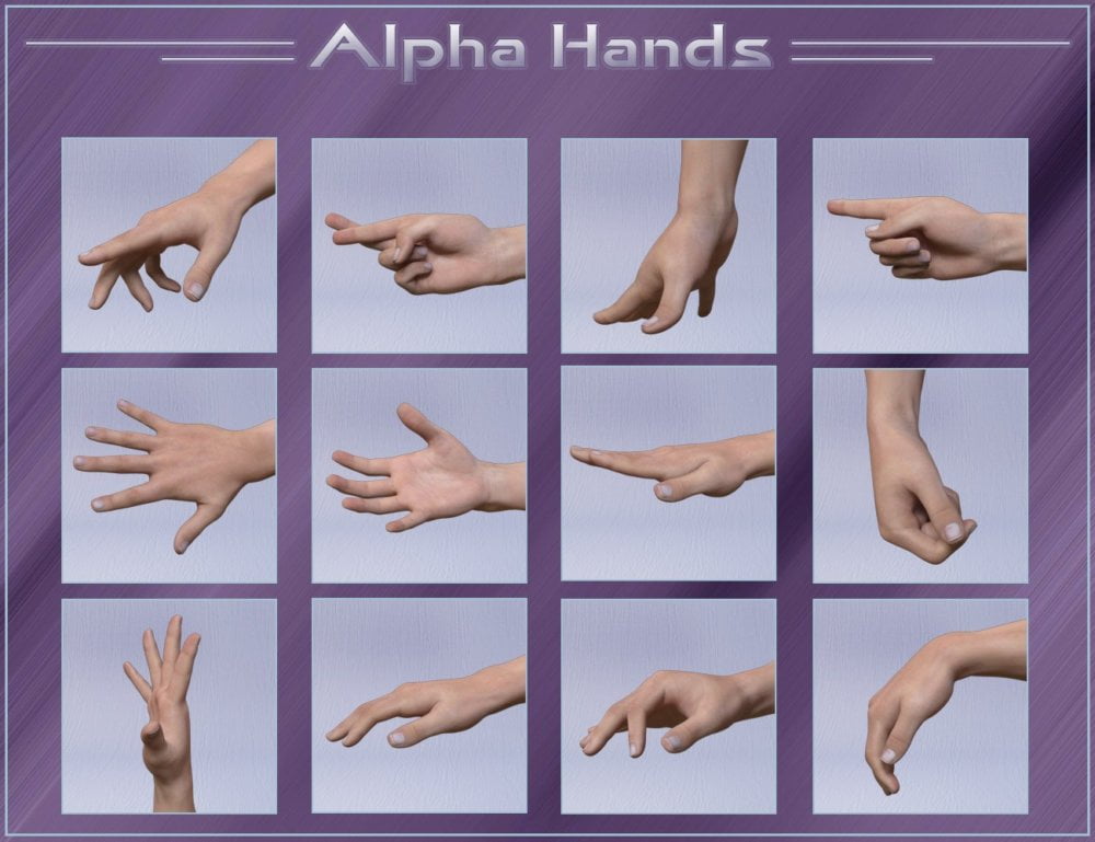 Alpha Hands - Hands Poses for Genesis 3 Male