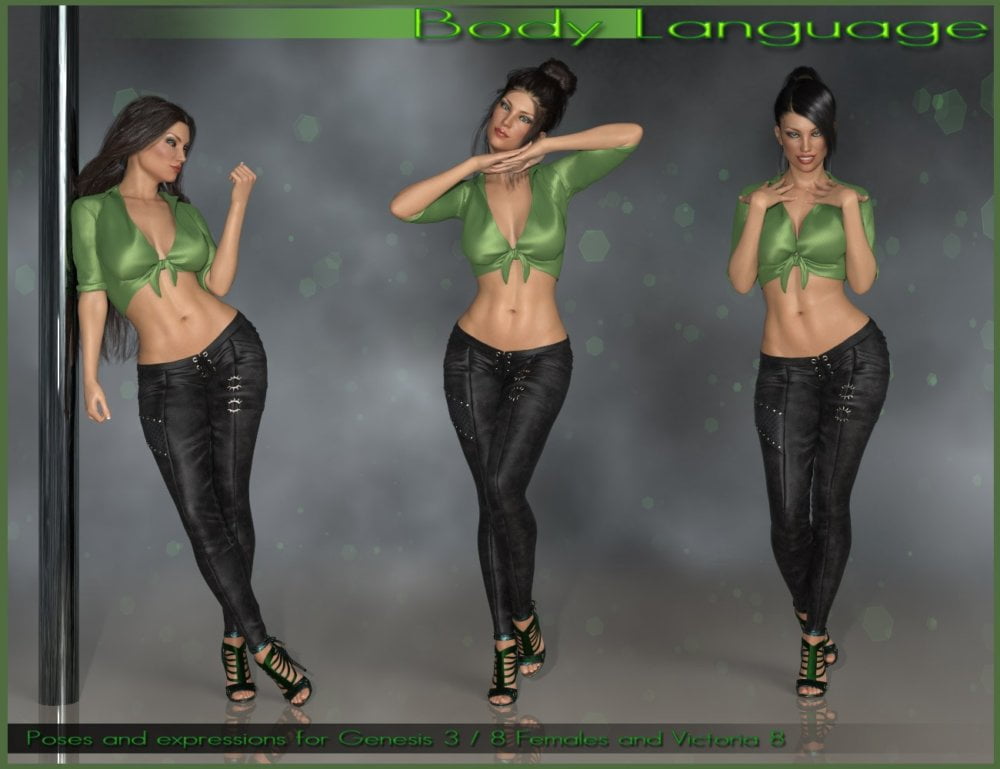 Body Language - Poses and Expressions for Genesis 3 and 8 Female(s)