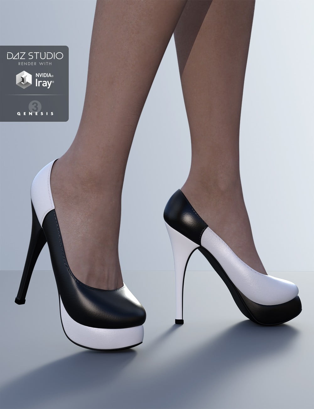 Little Black and White Dress for Genesis 3 Female(s)