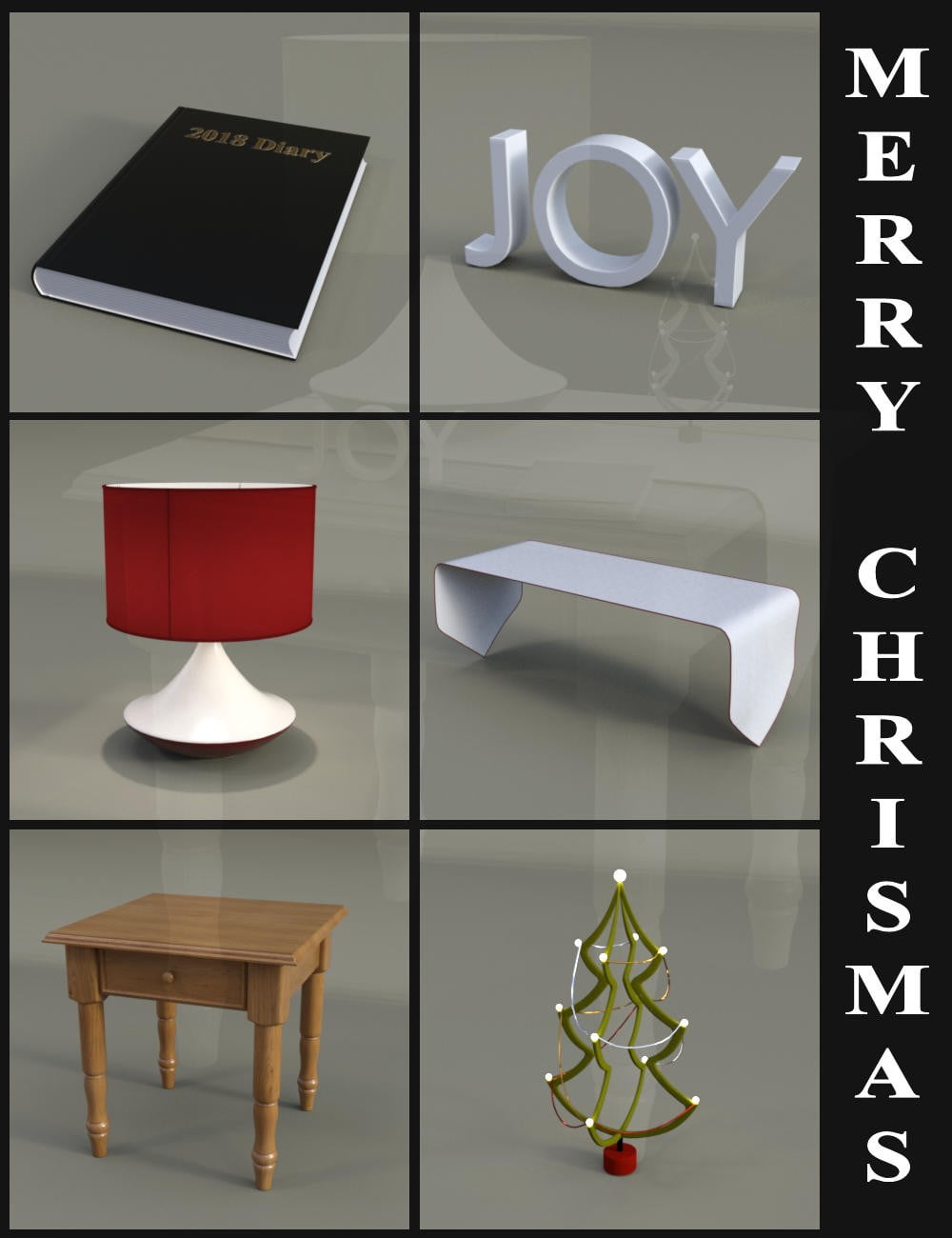 WDJ Christmas End Table