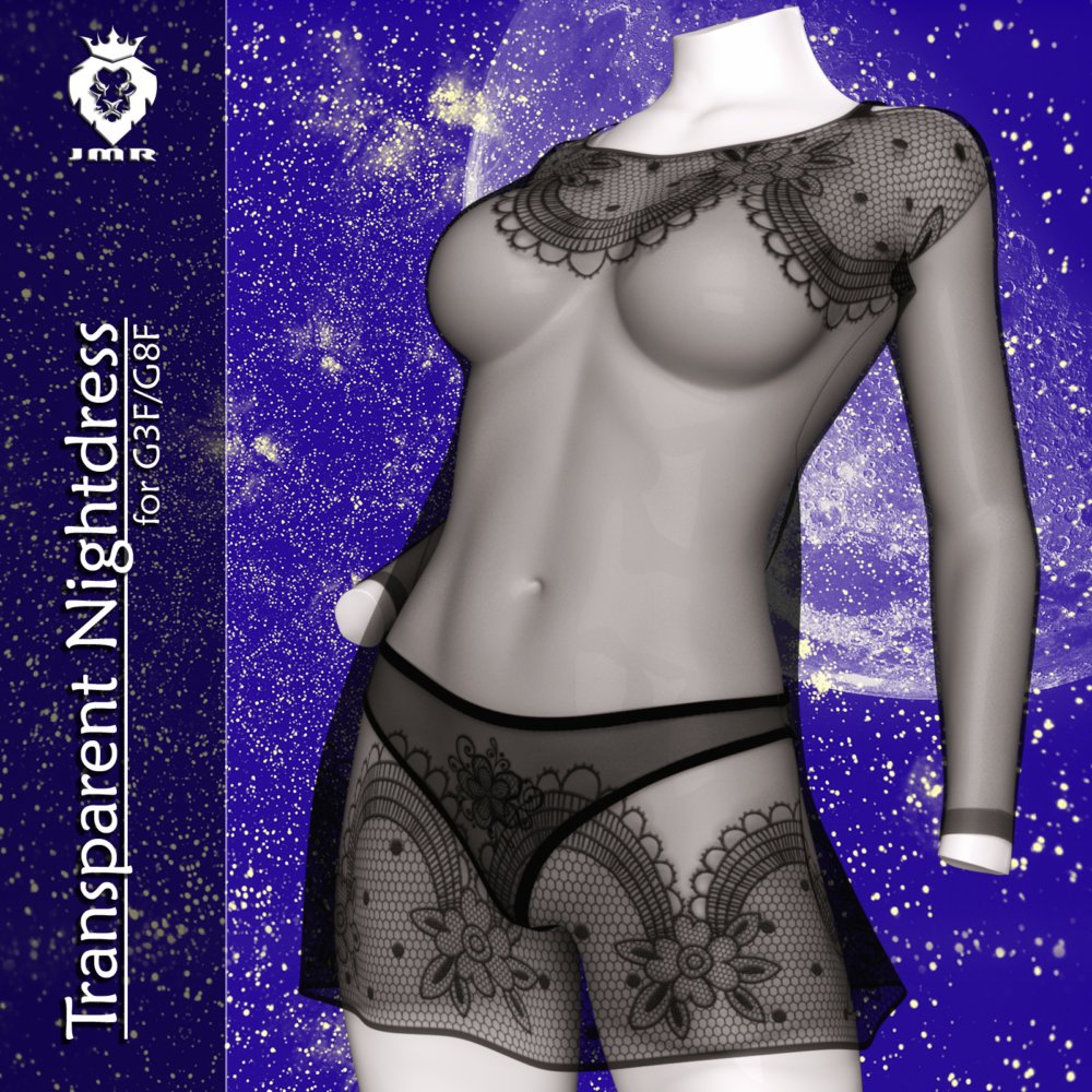 JMR Transparent Nightdress for G3F/G8F
