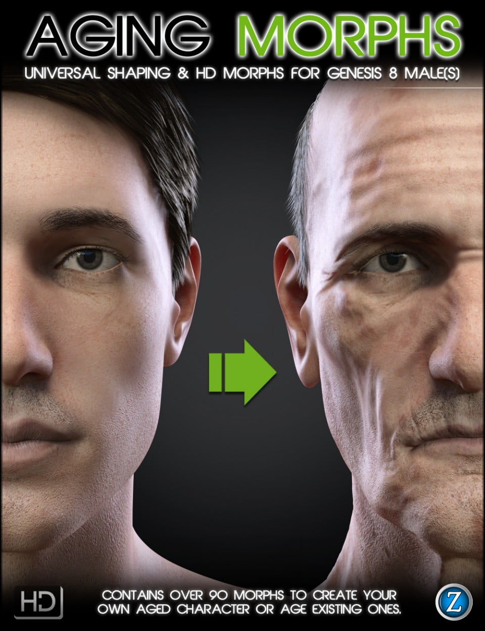 Aging Morphs for Genesis 8 Male(s)