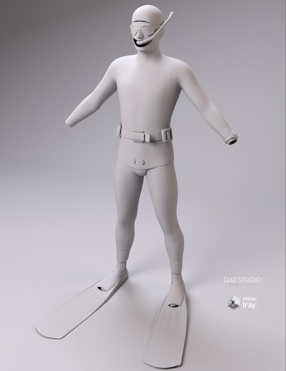 Freediver Wet Suit and Accessories for Genesis 8 Male(s)