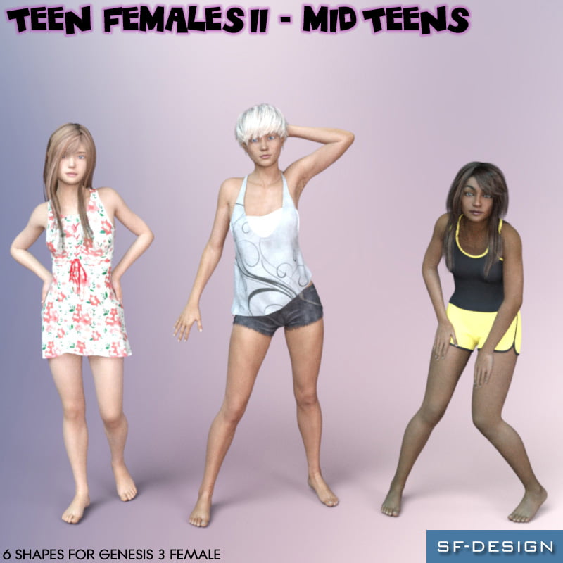 Teen Females II - Mid Teens - Shapes for Genesis 3 Female
