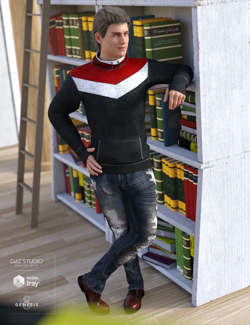 High Neck Sweatshirt Outfit Textures
