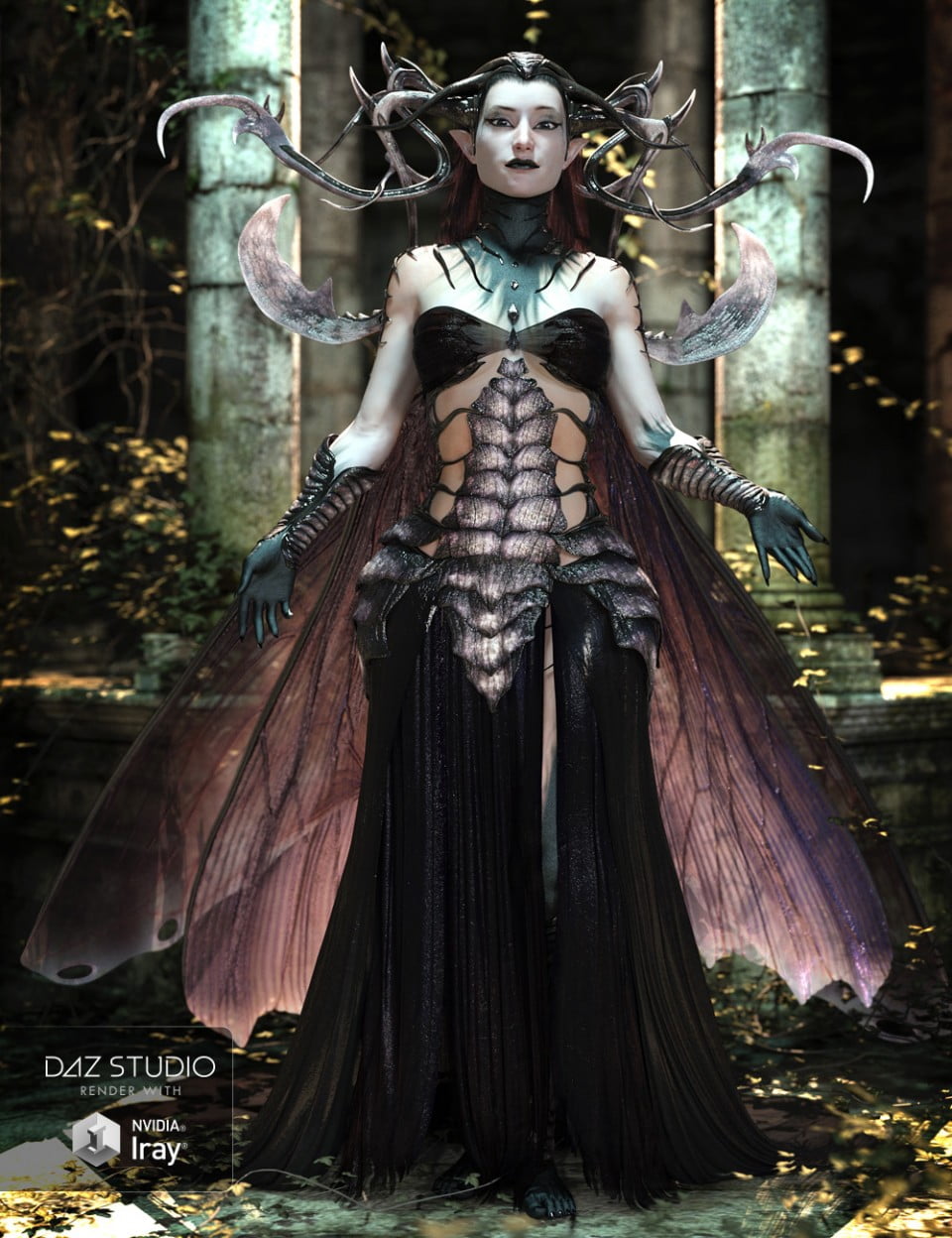 dForce Miellyn Outfit for Genesis 3 and 8 Female(s)