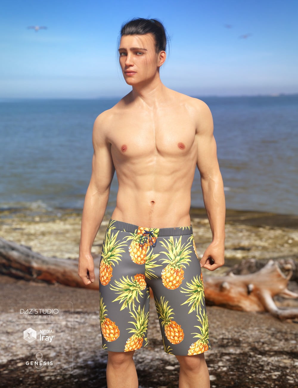 Swim Shorts for Genesis 8 Male(s)