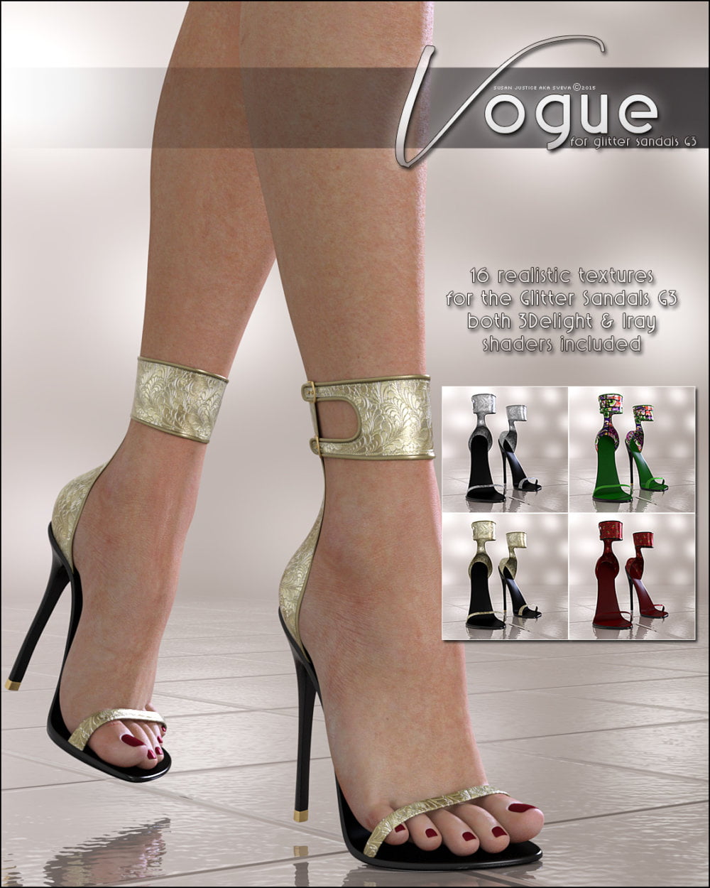 Vogue for Glitter Sandals