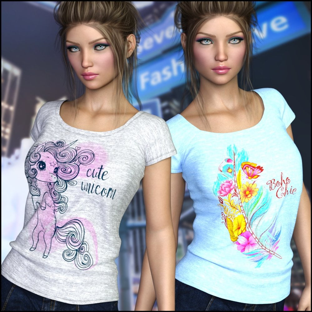 7th Ave: T-Shirt for Genesis 8 Females