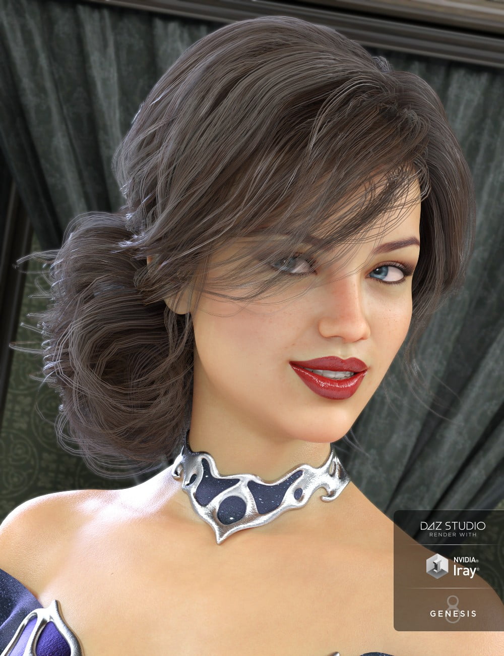 Messy Bun Hair for Genesis 3 and 8 Female(s)