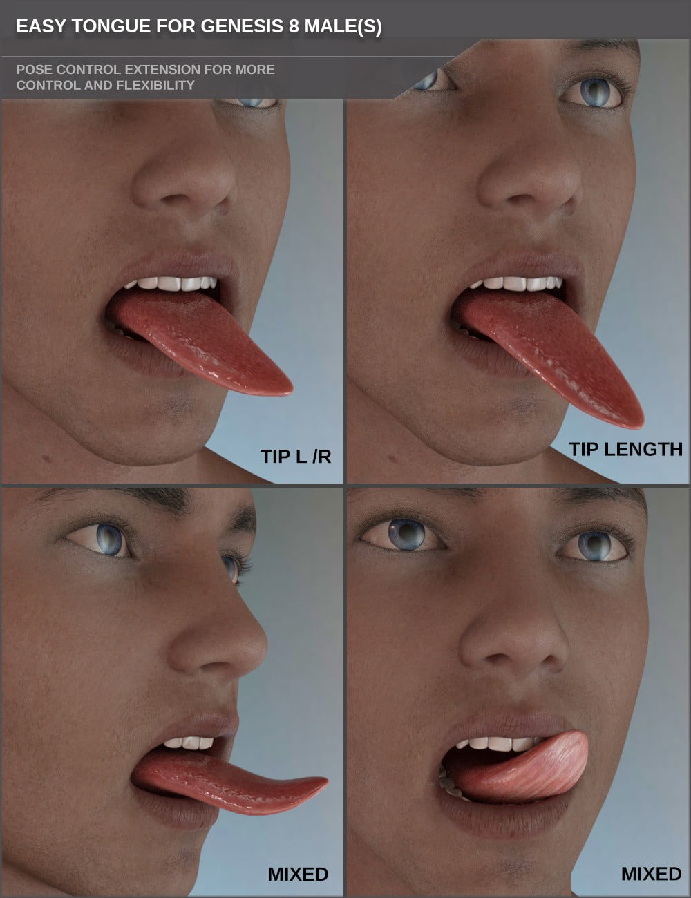 Easy Tongue for Genesis 8 Male(s)