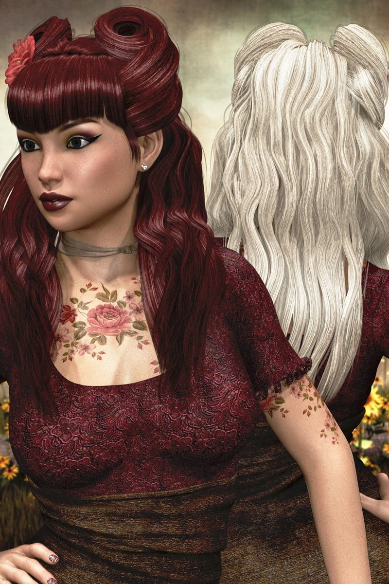 Georgina Pin-Up Hair for Genesis 8 Female(s)