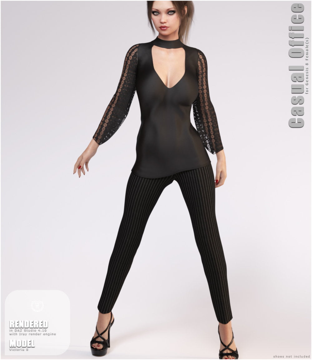 Casual Office Outfit for Genesis 8 Females