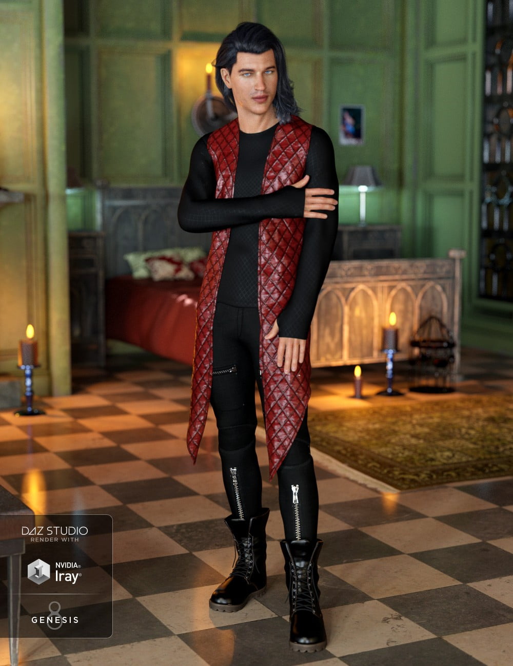 dforce Grunge Outfit for Genesis 8 Male(s)