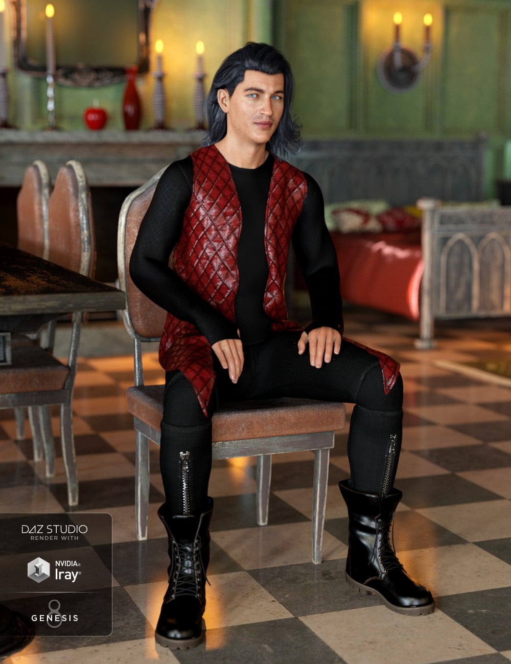 dforce Grunge Outfit for Genesis 8 Male(s)