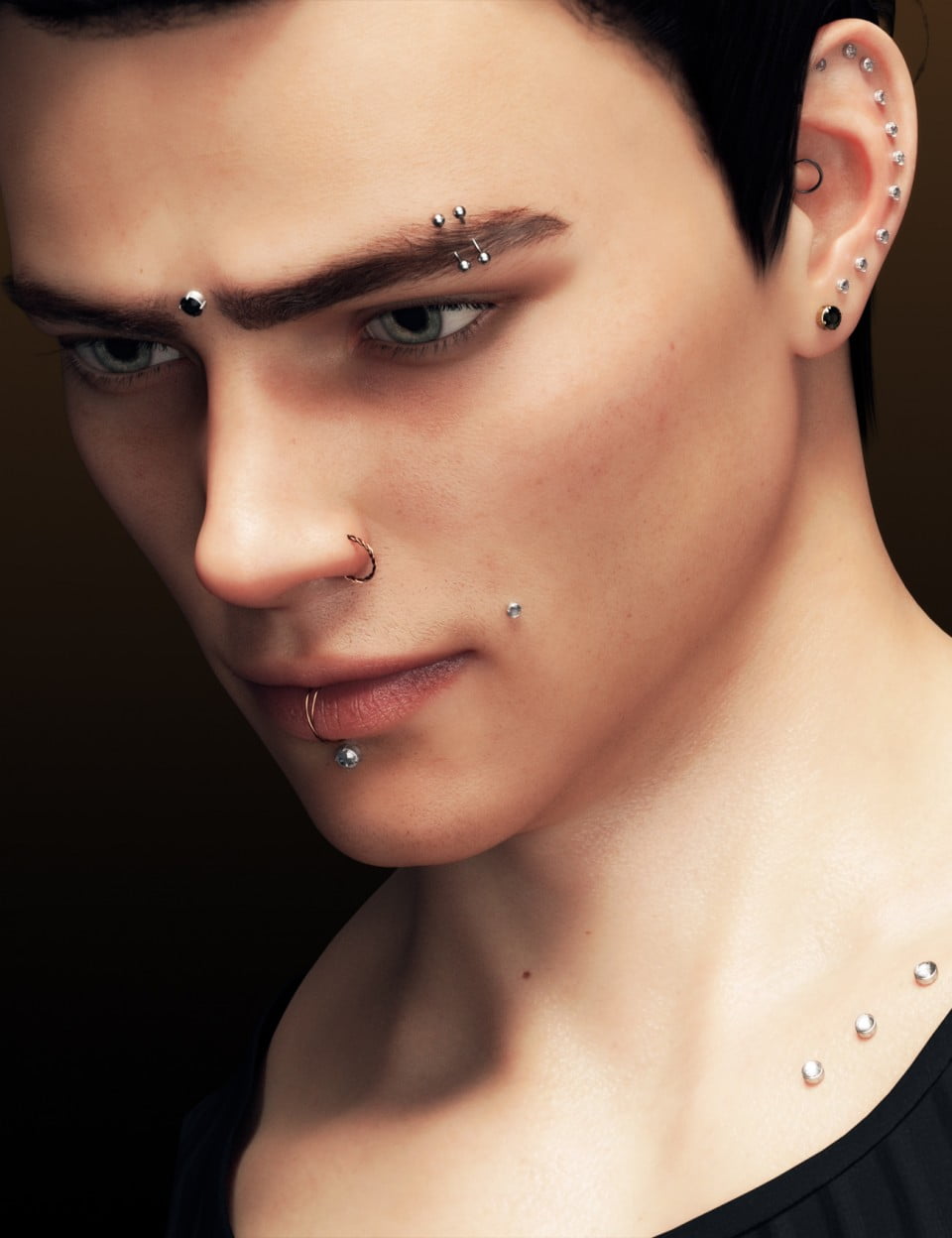 Alternative Piercing Pack for Genesis 8 Male