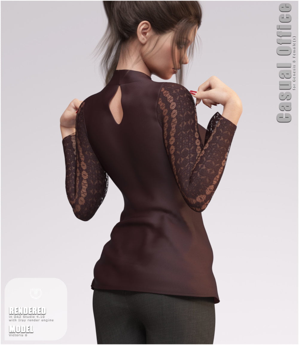 Casual Office Outfit for Genesis 8 Females