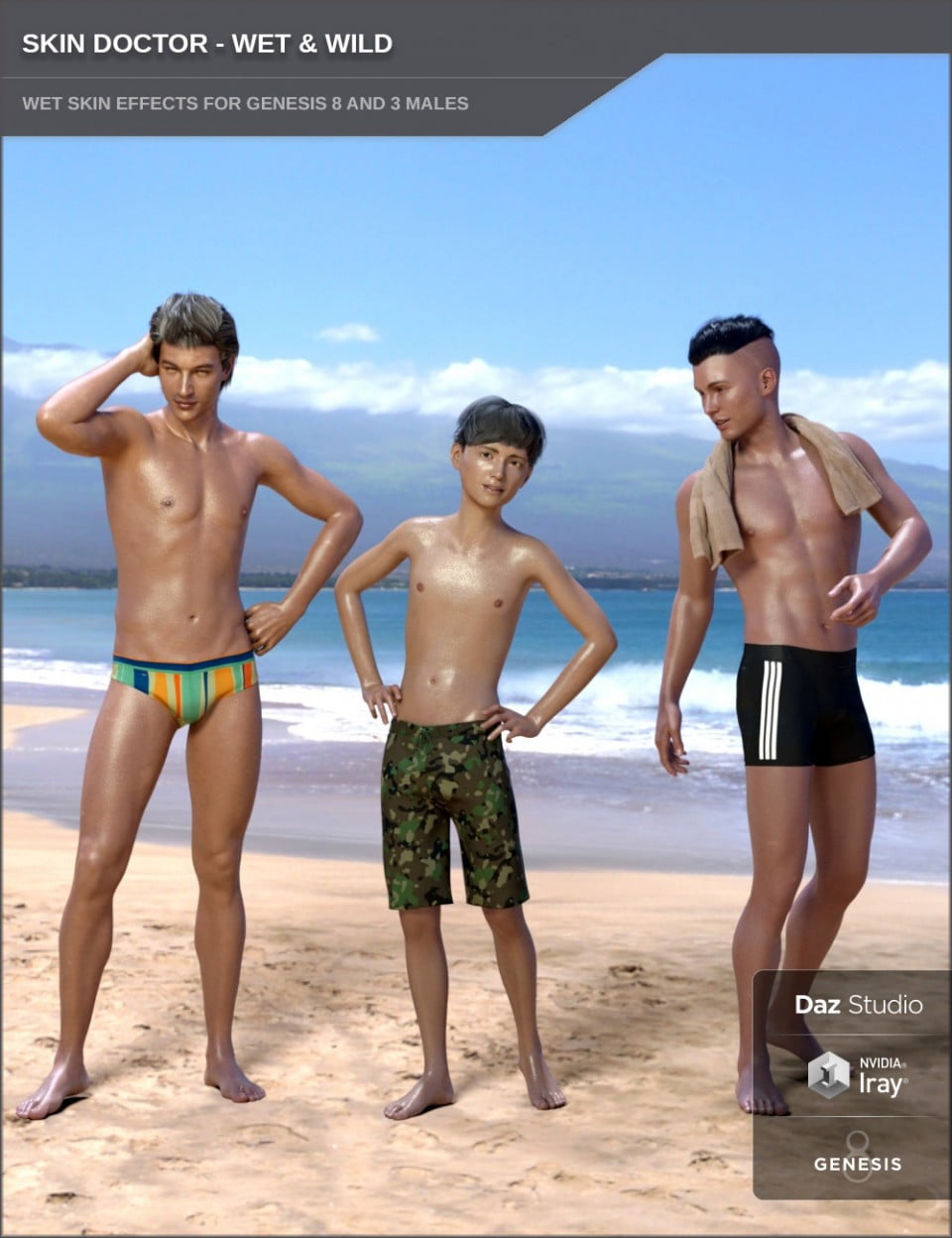 Skin Doctor - Wet & Wild for Genesis 3 and 8 Male(s)