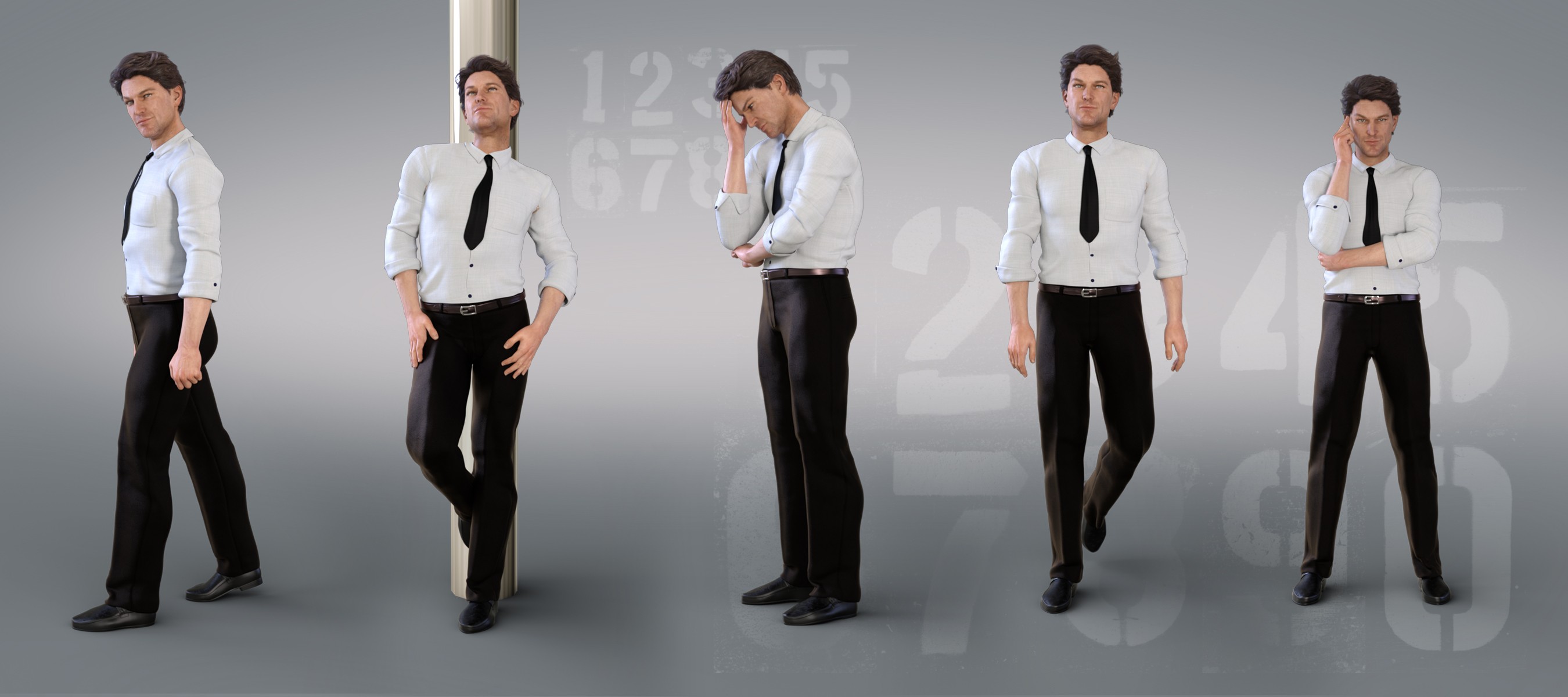 Z First Class Male - Poses and Expressions for Genesis 8 Male and Edward 8