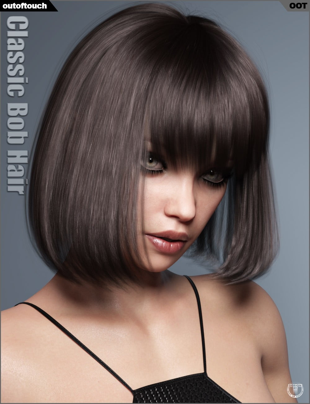 Classic Bob Hair for Genesis 3 and 8 Female(s)