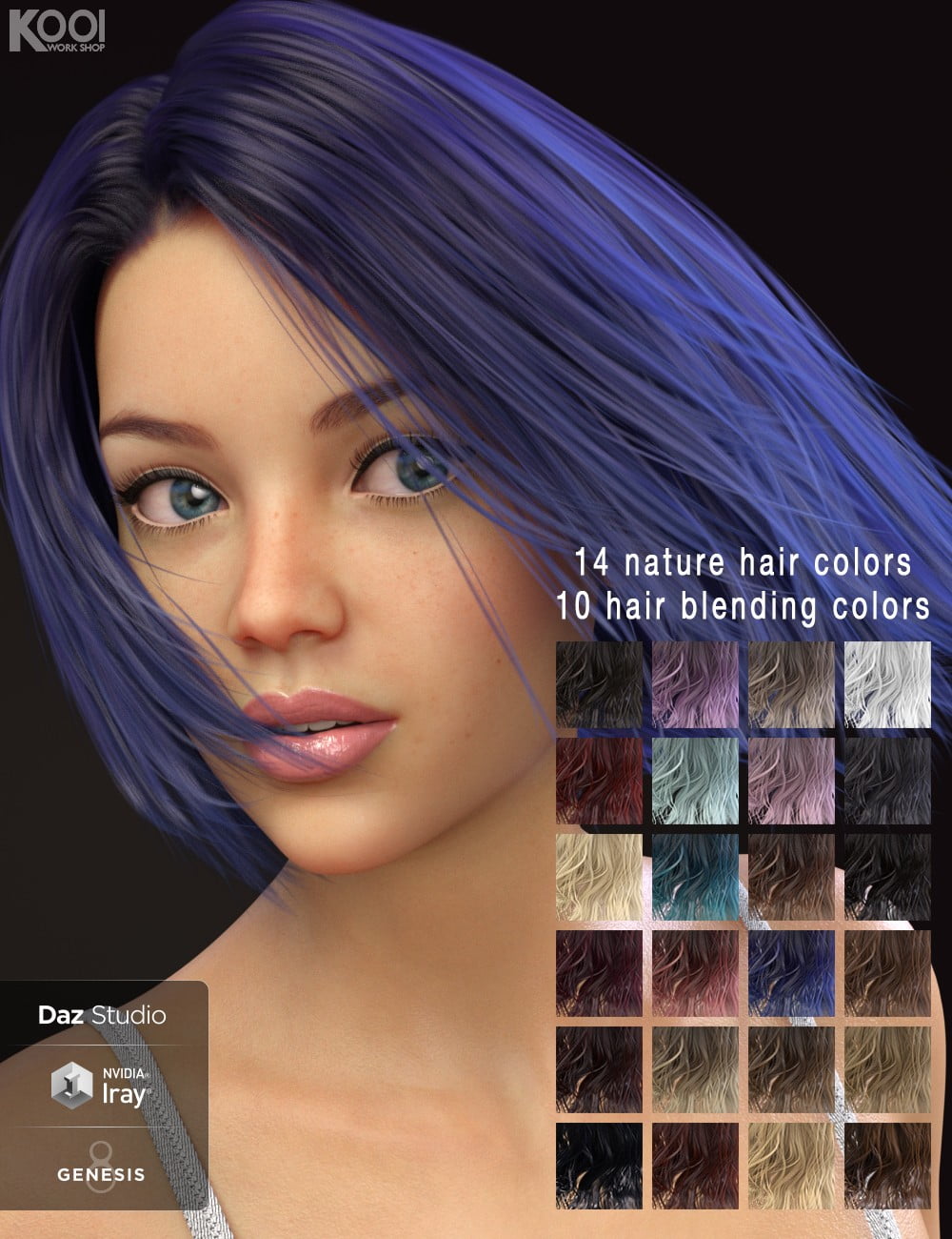 Bblythe Hair for Genesis 8 Female(s)