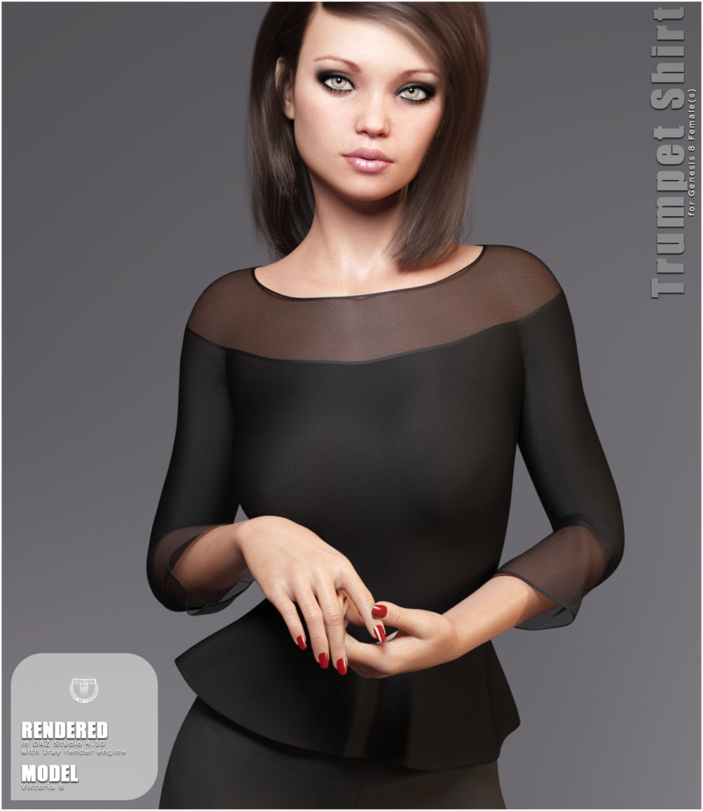 Trumpet Shirt for Genesis 8 Females