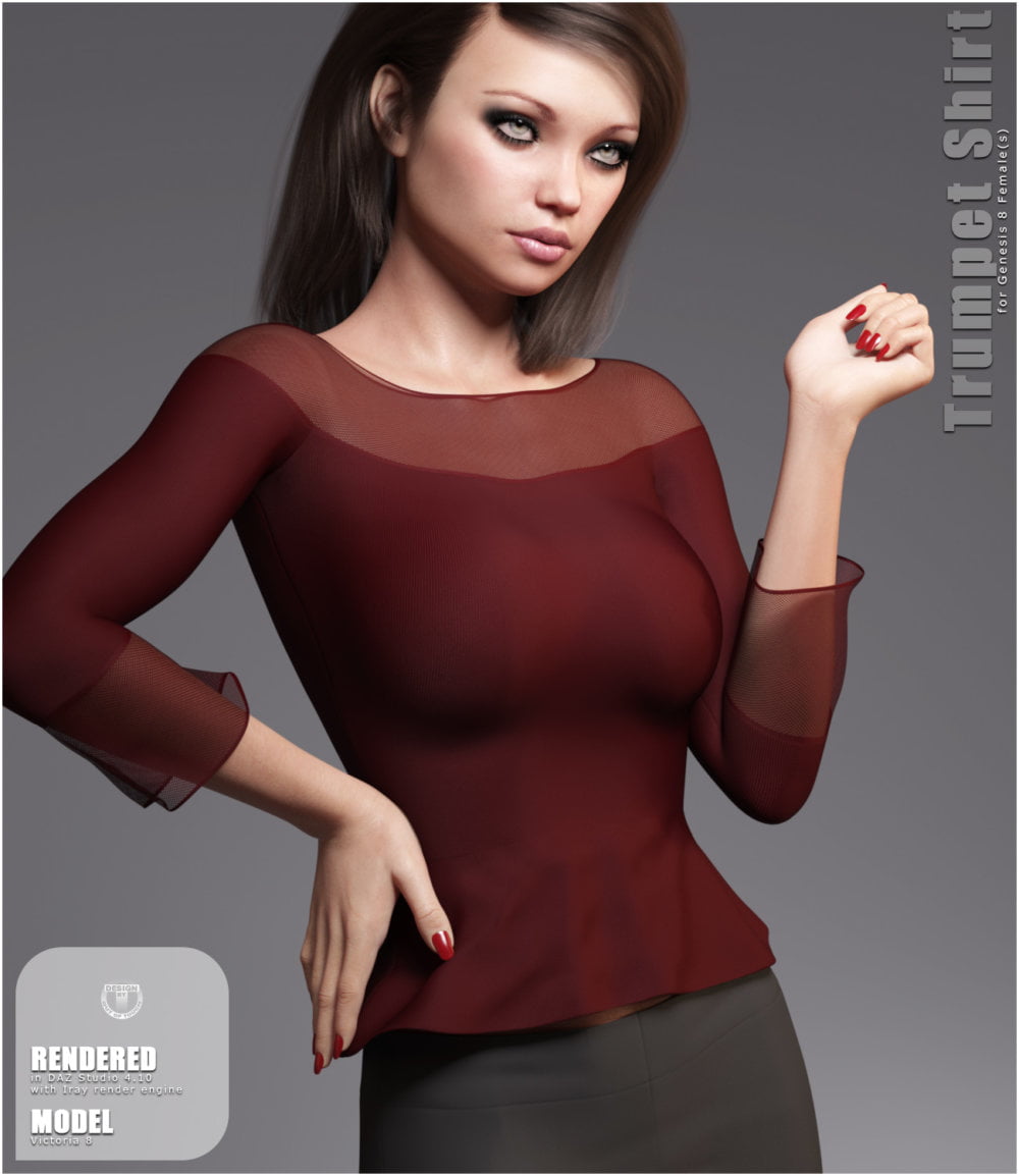 Trumpet Shirt for Genesis 8 Females