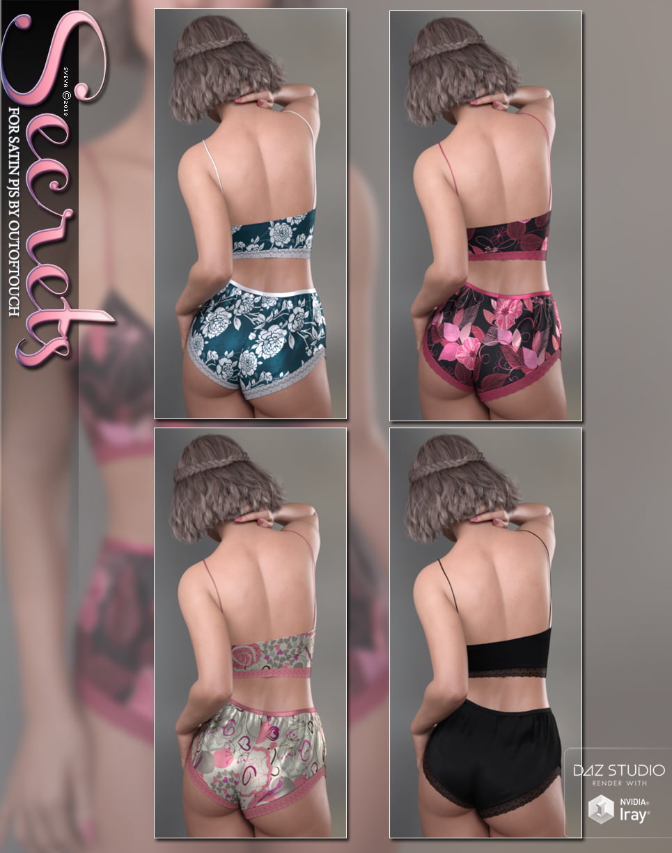Secrets for Satin PJs Genesis 8 Females