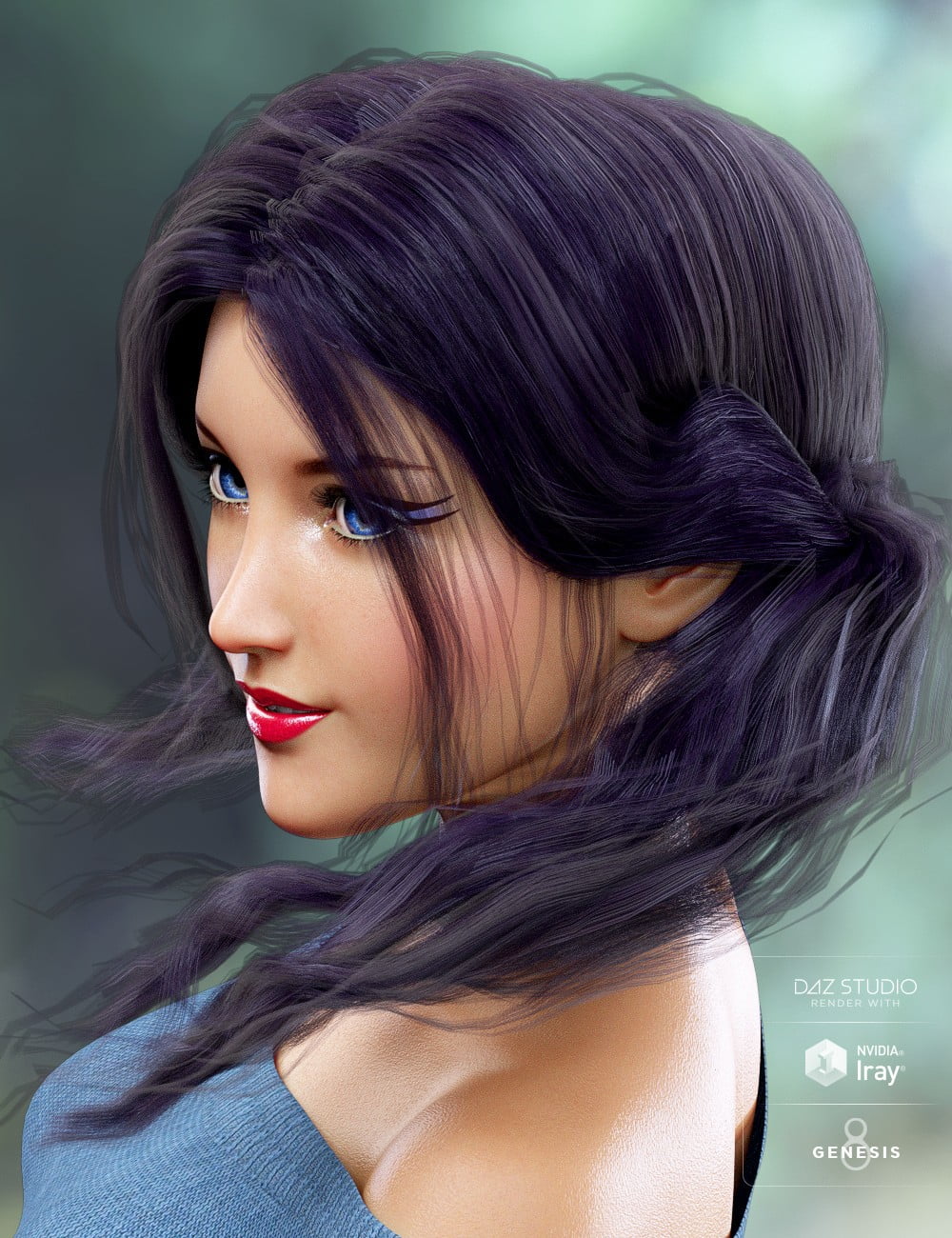 Low Pigtail Hair for Genesis 3 and 8 Female(s)