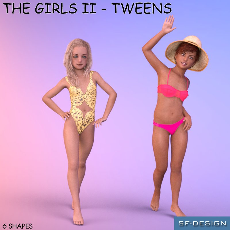 The Girls II - Tweens - Shapes for Genesis 3 Female